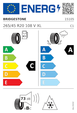 Etykieta opony Bridgestone Blizzak LM005 265/45R20 108V XL