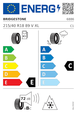 Etykieta opony Bridgestone Blizzak LM32 215/40R18 89V XL