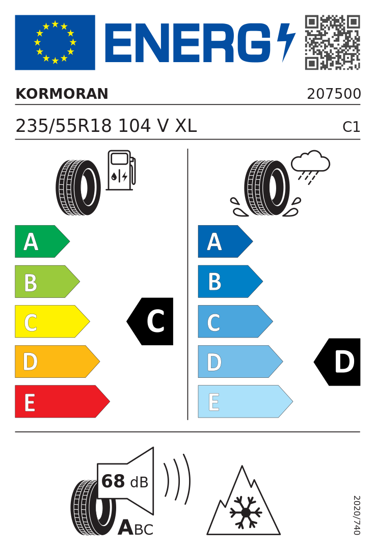 Etykieta opony Kormoran ALL SEASON SUV 235/55R18 104V XL