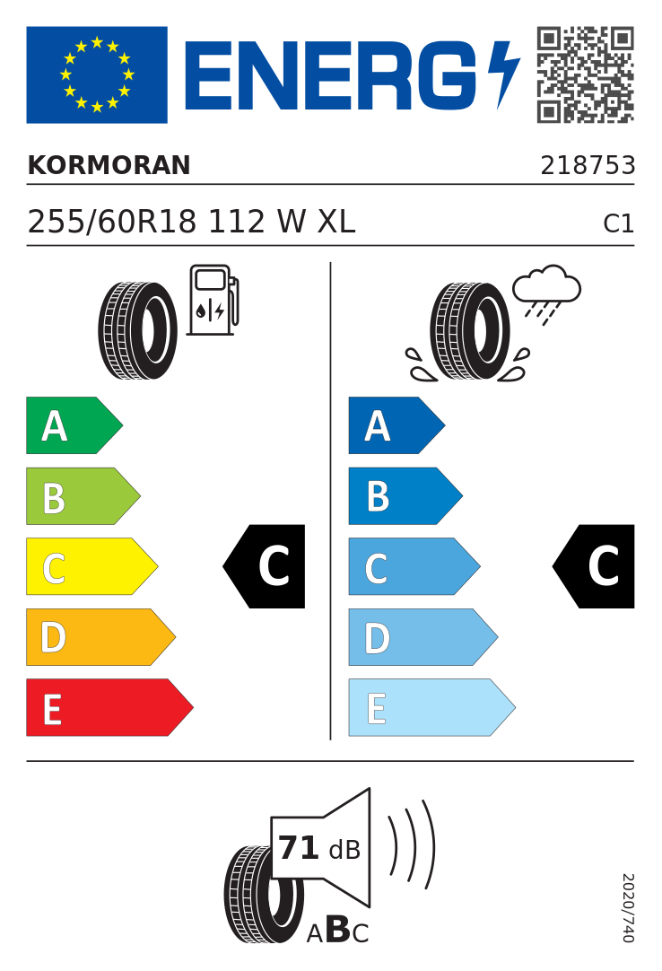 Etykieta opony Kormoran SUV SUMMER 255/60R18 112W XL