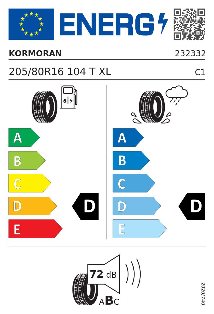 Etykieta opony Kormoran ROAD TERRAIN 205/80R16 104T XL