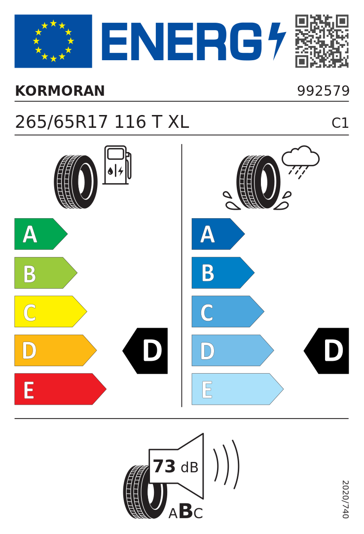 Etykieta opony Kormoran ROAD TERRAIN 265/65R17 116T XL