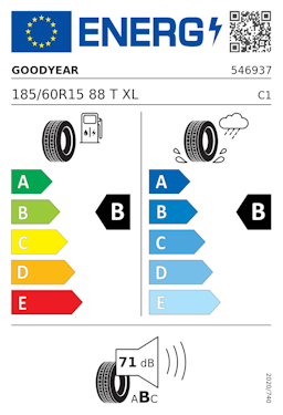 Etykieta opony Goodyear EFFICIENTGRIP COMPACT 185/60R15 88T XL