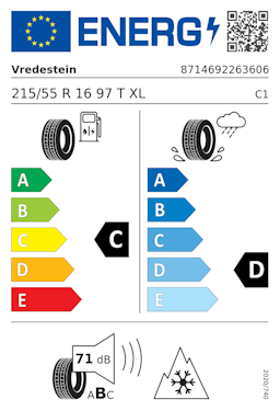 Etykieta opony Vredestein Nordtrac 2 215/55R16 97T XL