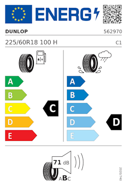 Etykieta opony Dunlop GRANDTREK ST30 225/60R18 100H